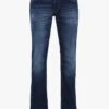 LE TEMPS DES CERISES 800/12 - Blue Faded Cotton-blend Straight-leg Jeans