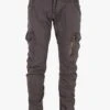 LE TEMPS DES CERISES Silver Cotton Combat Pants With Pockets