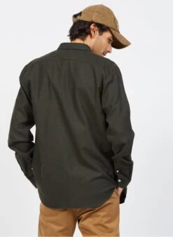 Green Regular-fit Cotton And Wool Shirt With Classic Collar 9 Green Regular-fit Cotton And Wool Shirt With Classic Collar -Deals Mode Modee Store 3839116