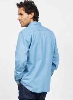 Blue Cotton Denim Shirt -Deals Mode Modee Store 3839133