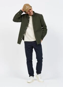 Blue Slim-fit Cotton Chinos -Deals Mode Modee Store 3839204