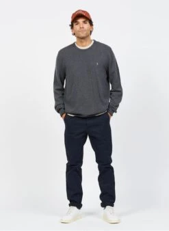 Blue Slim-fit Cotton Chinos -Deals Mode Modee Store 3839229