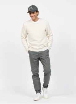 Khaki Slim-fit Cotton Chinos -Deals Mode Modee Store 3839300