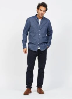 Blue Straight Cotton Chinos -Deals Mode Modee Store 3839366