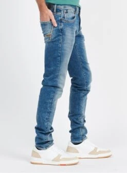 LE TEMPS DES CERISES 700/11JO - Blue Faded Cotton-blend Slim-fit Jeans -Deals Mode Modee Store 3841543