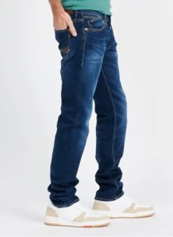 LE TEMPS DES CERISES 800/12 - Blue Faded Cotton-blend Straight-leg Jeans -Deals Mode Modee Store 3841550