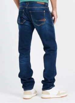 LE TEMPS DES CERISES 800/12 - Blue Faded Cotton-blend Straight-leg Jeans -Deals Mode Modee Store 3841551
