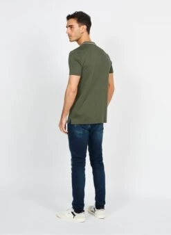 LE TEMPS DES CERISES ARON - Green Regular-fit Cotton Polo Shirt -Deals Mode Modee Store 3871692