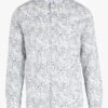Ikks White Slim-fit Printed Cotton Shirt