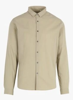 Ikks Khaki Slim-fit Cotton Shirt