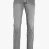 Ikks Grey Slim-fit Cotton-blend Jeans