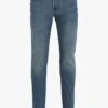 Ikks Blue Slim-fit Faded Cotton Jeans