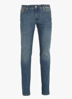 Ikks Blue Slim-fit Faded Cotton Jeans