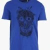 Ikks Blue Printed Cotton T-shirt