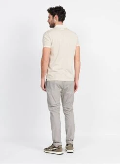 Ikks Beige Slim-fit Printed Cotton Pants -Deals Mode Modee Store 3952320