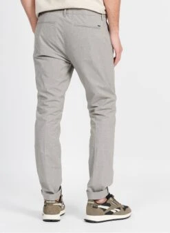 Ikks Beige Slim-fit Printed Cotton Pants -Deals Mode Modee Store 3952323