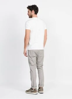 Ikks Beige Slim-fit Printed Cotton Pants -Deals Mode Modee Store 3952330