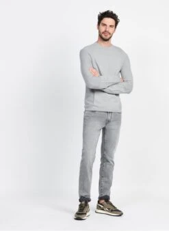 Ikks Grey Slim-fit Cotton-blend Jeans -Deals Mode Modee Store 3952376