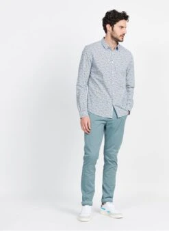Ikks Blue Cotton Chinos -Deals Mode Modee Store 3952412