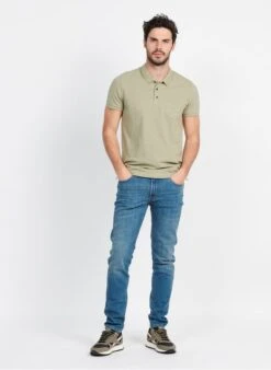 Ikks Blue Slim-fit Faded Cotton Jeans 22 Ikks Blue Slim-fit Faded Cotton Jeans -Deals Mode Modee Store 3952423