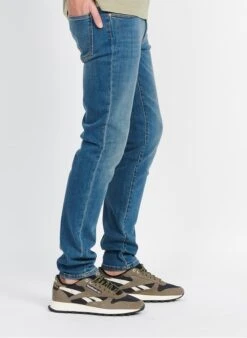 Ikks Blue Slim-fit Faded Cotton Jeans 21 Ikks Blue Slim-fit Faded Cotton Jeans -Deals Mode Modee Store 3952426