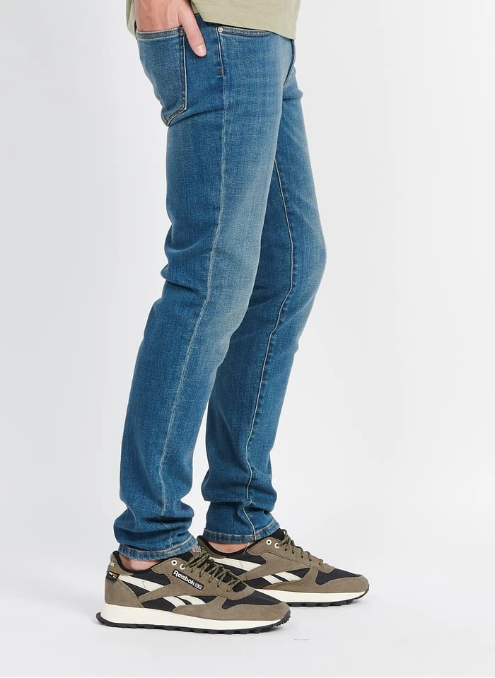 Ikks Blue Slim-fit Faded Cotton Jeans 4 Ikks Blue Slim-fit Faded Cotton Jeans - Image 4