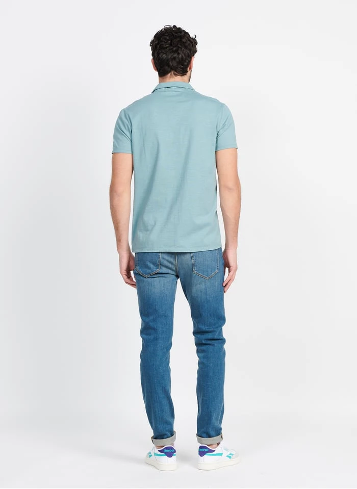 Ikks Blue Slim-fit Faded Cotton Jeans 8 Ikks Blue Slim-fit Faded Cotton Jeans - Image 8