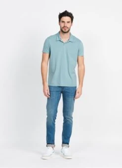 Ikks Blue Slim-fit Faded Cotton Jeans 24 Ikks Blue Slim-fit Faded Cotton Jeans -Deals Mode Modee Store 3952430