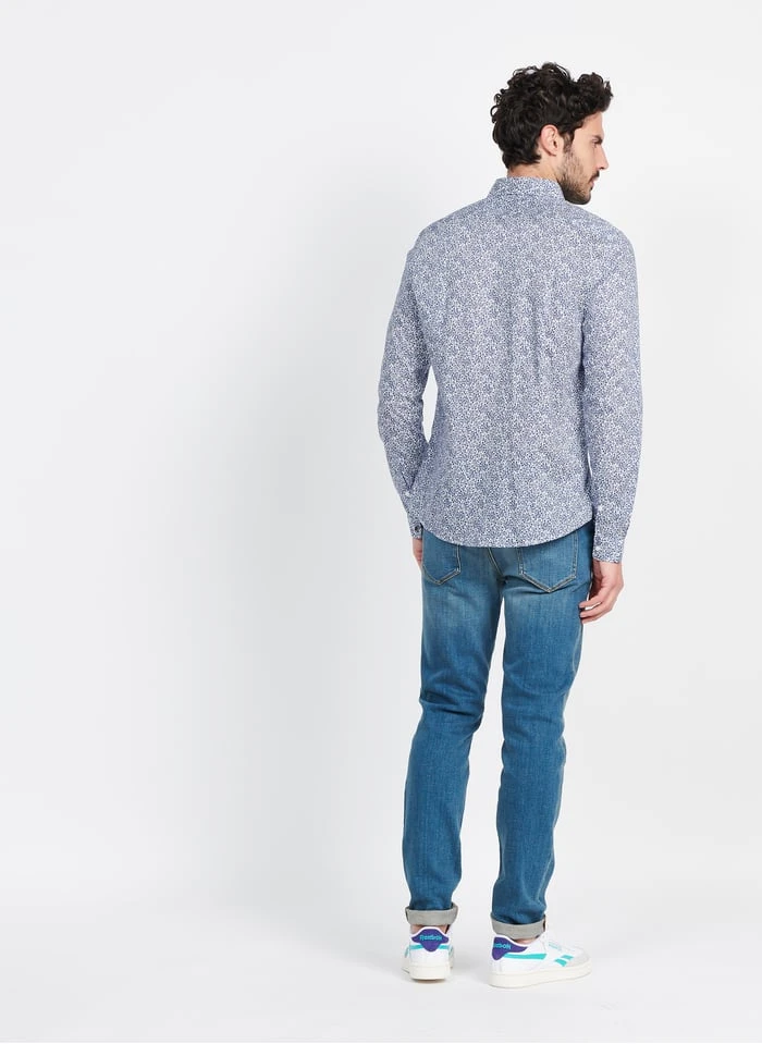 Ikks Blue Slim-fit Faded Cotton Jeans 10 Ikks Blue Slim-fit Faded Cotton Jeans - Image 10