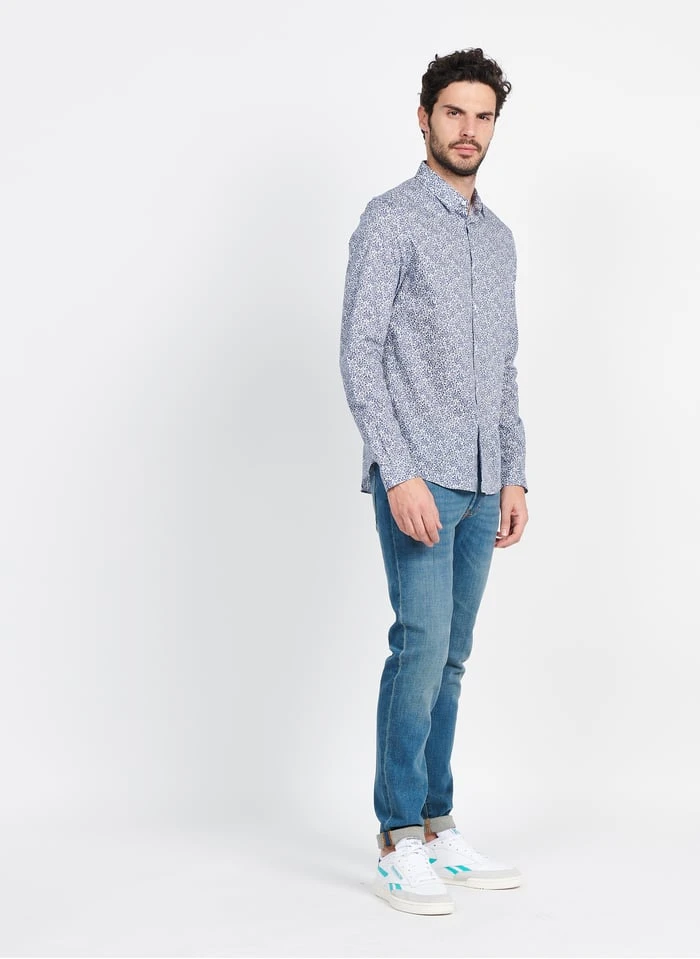 Ikks Blue Slim-fit Faded Cotton Jeans 9 Ikks Blue Slim-fit Faded Cotton Jeans - Image 9