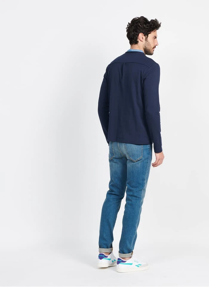 Ikks Blue Slim-fit Faded Cotton Jeans 12 Ikks Blue Slim-fit Faded Cotton Jeans - Image 12