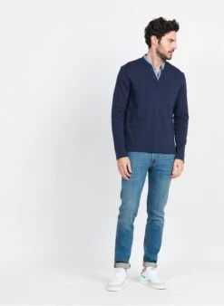 Ikks Blue Slim-fit Faded Cotton Jeans 28 Ikks Blue Slim-fit Faded Cotton Jeans -Deals Mode Modee Store 3952439