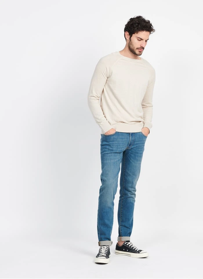 Ikks Blue Slim-fit Faded Cotton Jeans 13 Ikks Blue Slim-fit Faded Cotton Jeans - Image 13