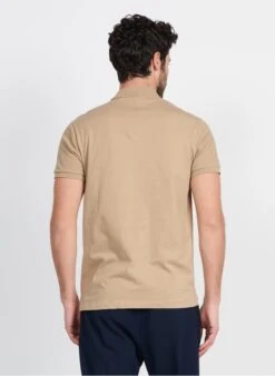 Ikks Beige Regular-fit Cotton Polo Shirt -Deals Mode Modee Store 3952481