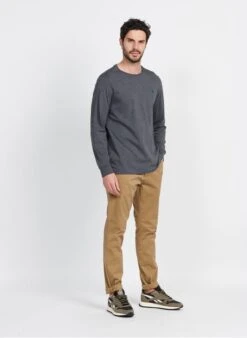 Selected Brown Slim-fit Cotton Chinos -Deals Mode Modee Store 3952637