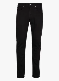 Scotch And Soda Black Organic Cotton-blend Slim-fit Jeans