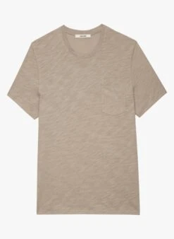 Zadig & Voltaire Beige Regular-fit Round-neck Cotton T-shirt