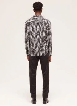 THE KOOPLES Black Printed Viscose Shirt -Deals Mode Modee Store 3983913