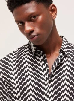 THE KOOPLES Black Printed Viscose Shirt -Deals Mode Modee Store 3983916