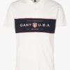 Gant Beige Regular-fit Embroidered Cotton Piqué Polo Shirt
