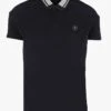 LE TEMPS DES CERISES RAMEL - Blue Straight-cut Cotton Piqué Polo Shirt