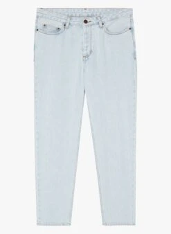 American Vintage JOYBIRD - Blue Straight-leg Faded Cotton Denim Jeans