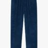 American Vintage PADOW - Blue Ribbed Cotton Pants