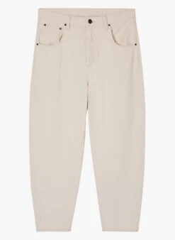 American Vintage SNOPDOG - Beige Straight-leg Cotton Jeans