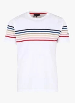 Armor-Lux Black Round-neck Striped Cotton T-shirt