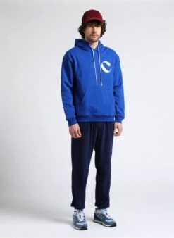 American Vintage PADOW - Blue Ribbed Cotton Pants -Deals Mode Modee Store 4016755