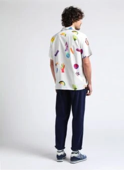 PAUL SMITH White Printed Short-sleeved Shirt -Deals Mode Modee Store 4016764