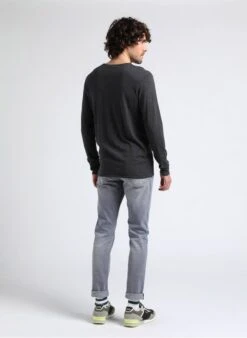 Selected Faded Jeans Cotton-blend Straight-leg Jeans -Deals Mode Modee Store 4016842