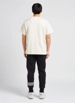 ADIDAS White Loose-fit Round-neck Embroidered Cotton T-shirt -Deals Mode Modee Store 4017136