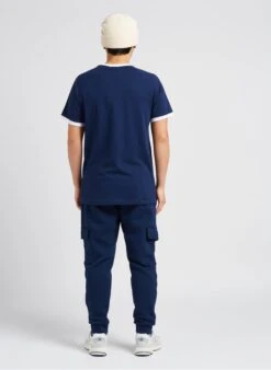 ADIDAS Blue Round-neck Embroidered Cotton T-shirt -Deals Mode Modee Store 4017141